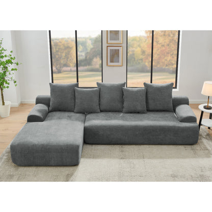 Modern Upholstered L-Shape Sectional Sofa Couch