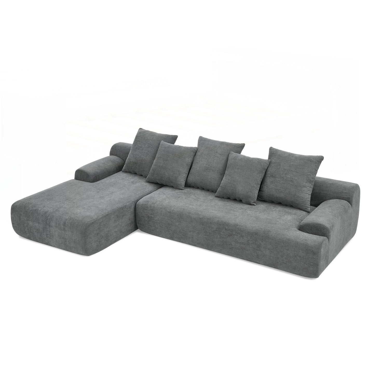 Modern Upholstered L-Shape Sectional Sofa Couch