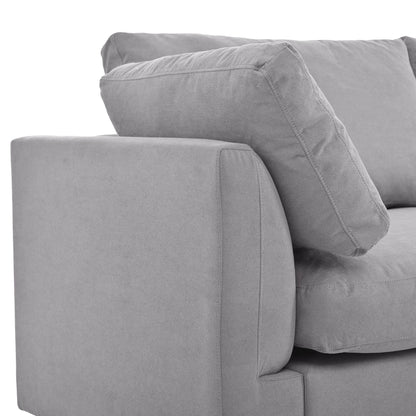Modern Upholstered L-Shaped Convertible Sectional Sofa with Adjustable Footrest and Reversible Chaise for Living Room