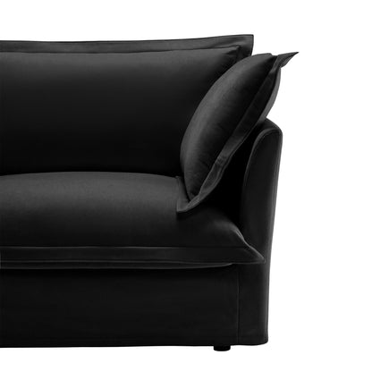 Modern Upholstered Modular Armless 3 Seater Sofa,Deep Seat 3- Seat Sofa Couch Armless Sofa Couch Free Combination