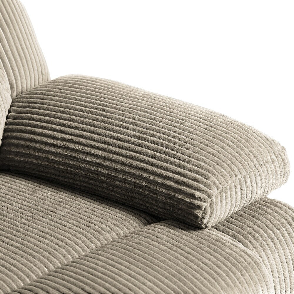 Modern Upholstered Recliner Chair with Adjustable Backrest