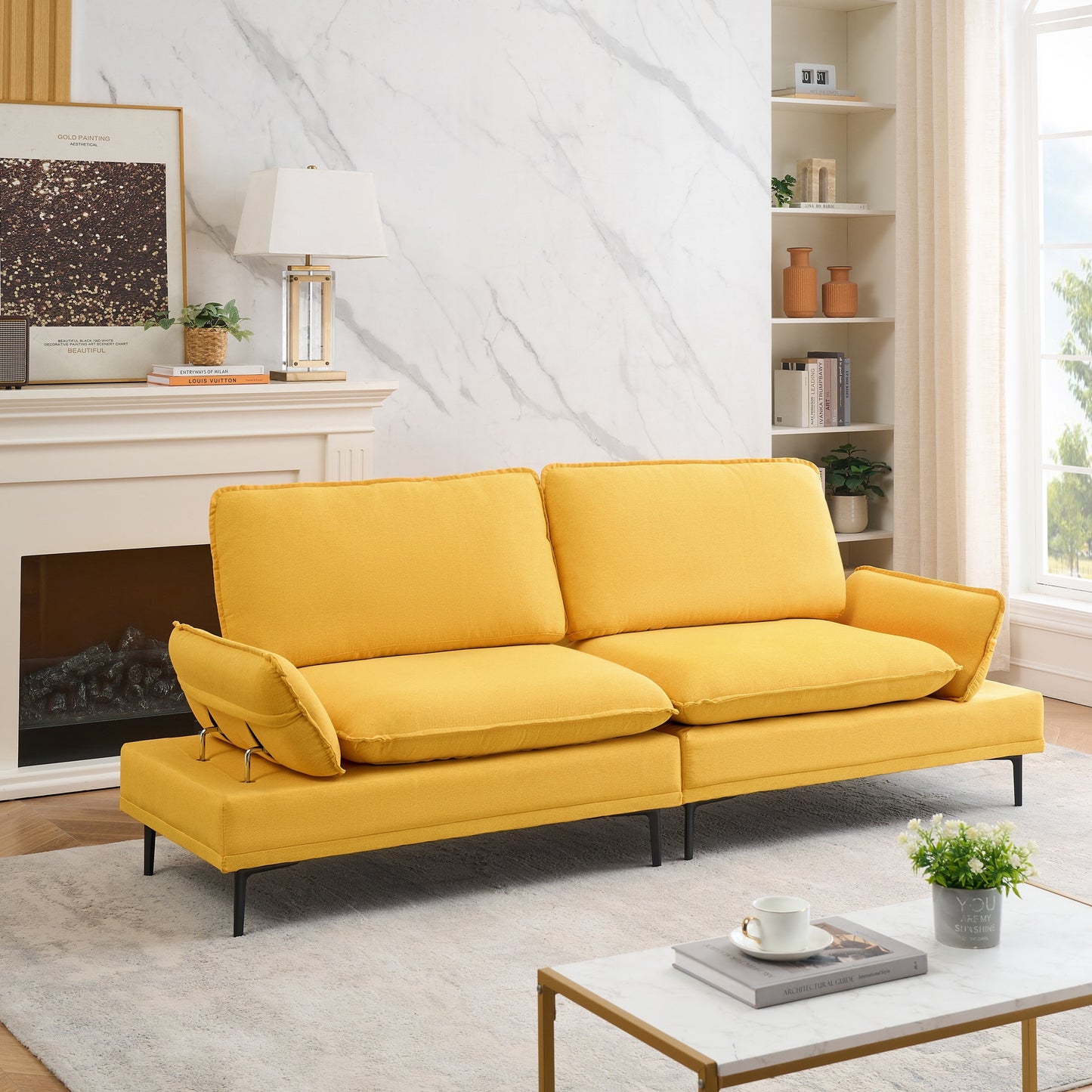 Modern Upholstered Sofa, Living Room Bedroom Apartment Small Space
