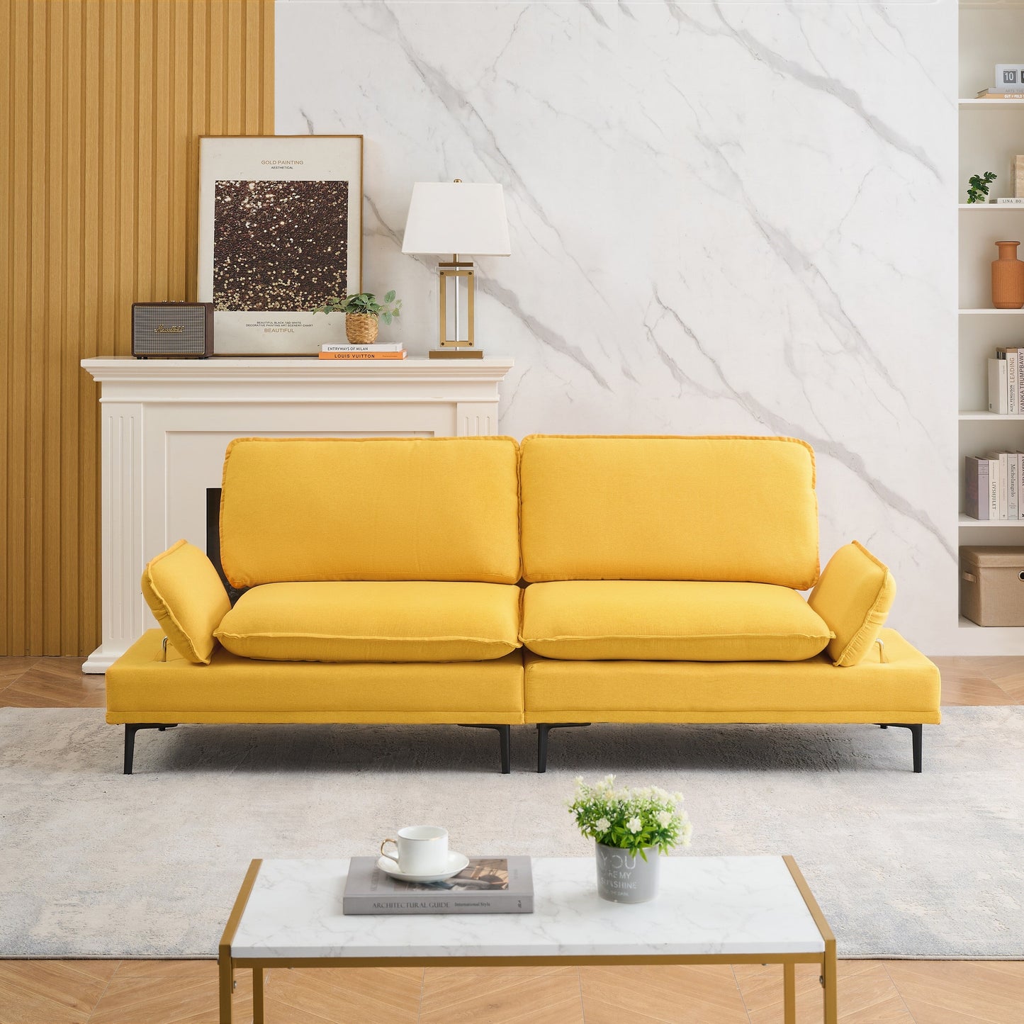 Modern Upholstered Sofa, Living Room Bedroom Apartment Small Space