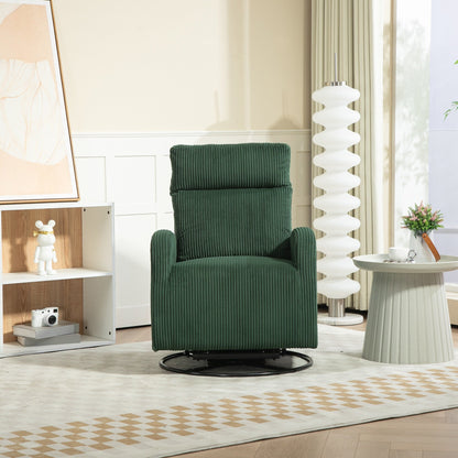 Modern Upholstered Swivel Glider Rocking Chair for Nursery