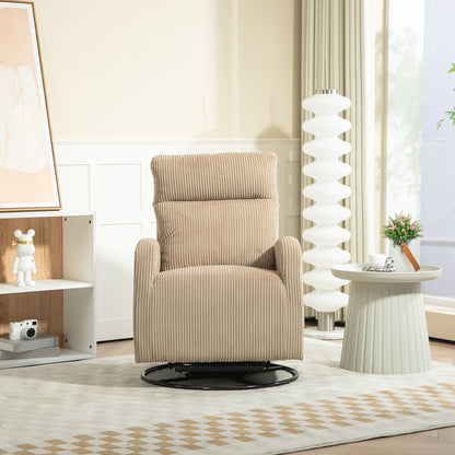 Modern Upholstered Swivel Glider Rocking Chair for Nursery