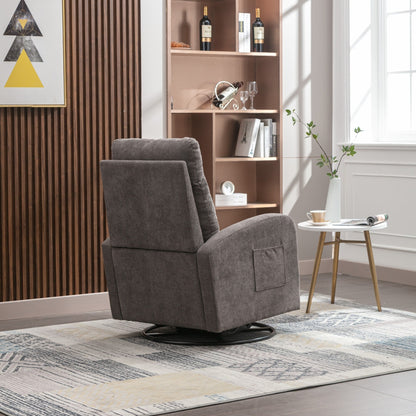 Modern Upholstered Swivel Glider Rocking Chair for Nursery