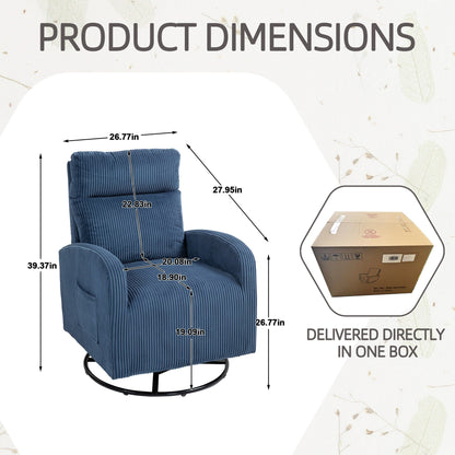 Modern Upholstered Swivel Glider Rocking Chair for Nursery