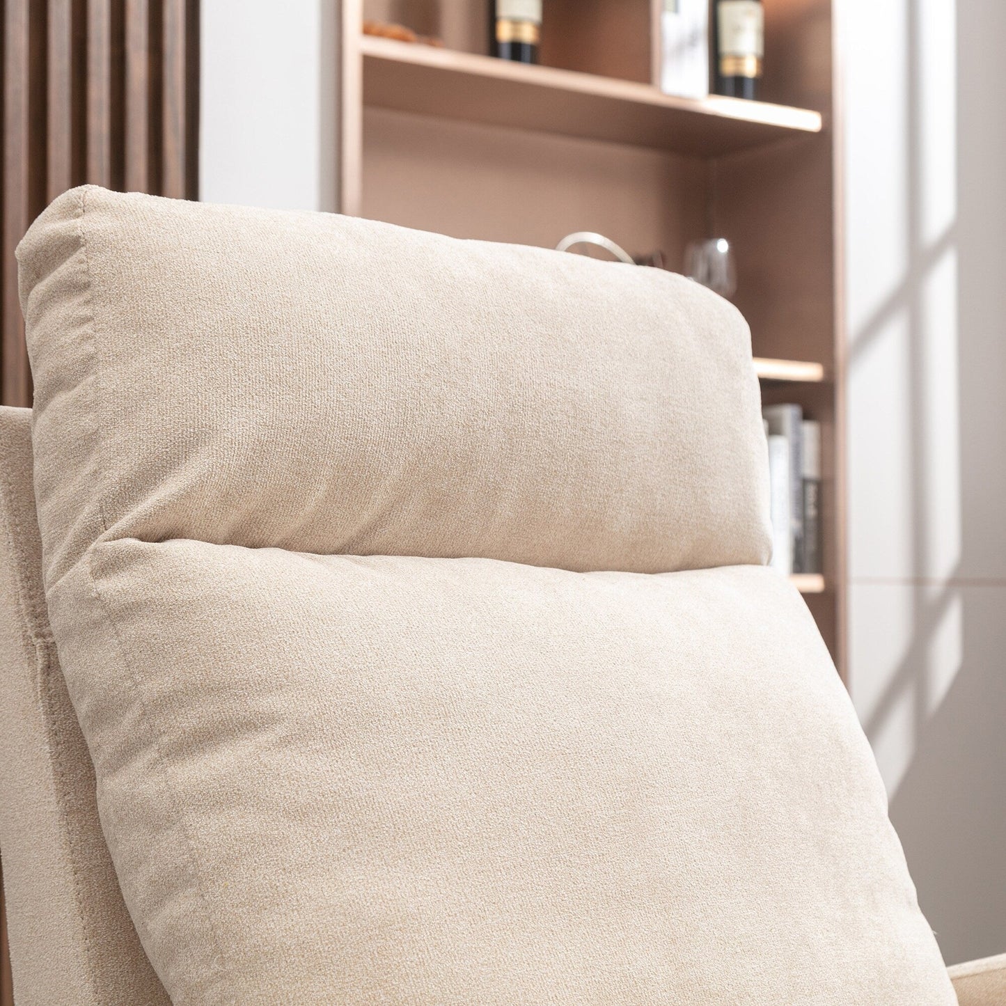 Modern Upholstered Swivel Glider Rocking Chair for Nursery