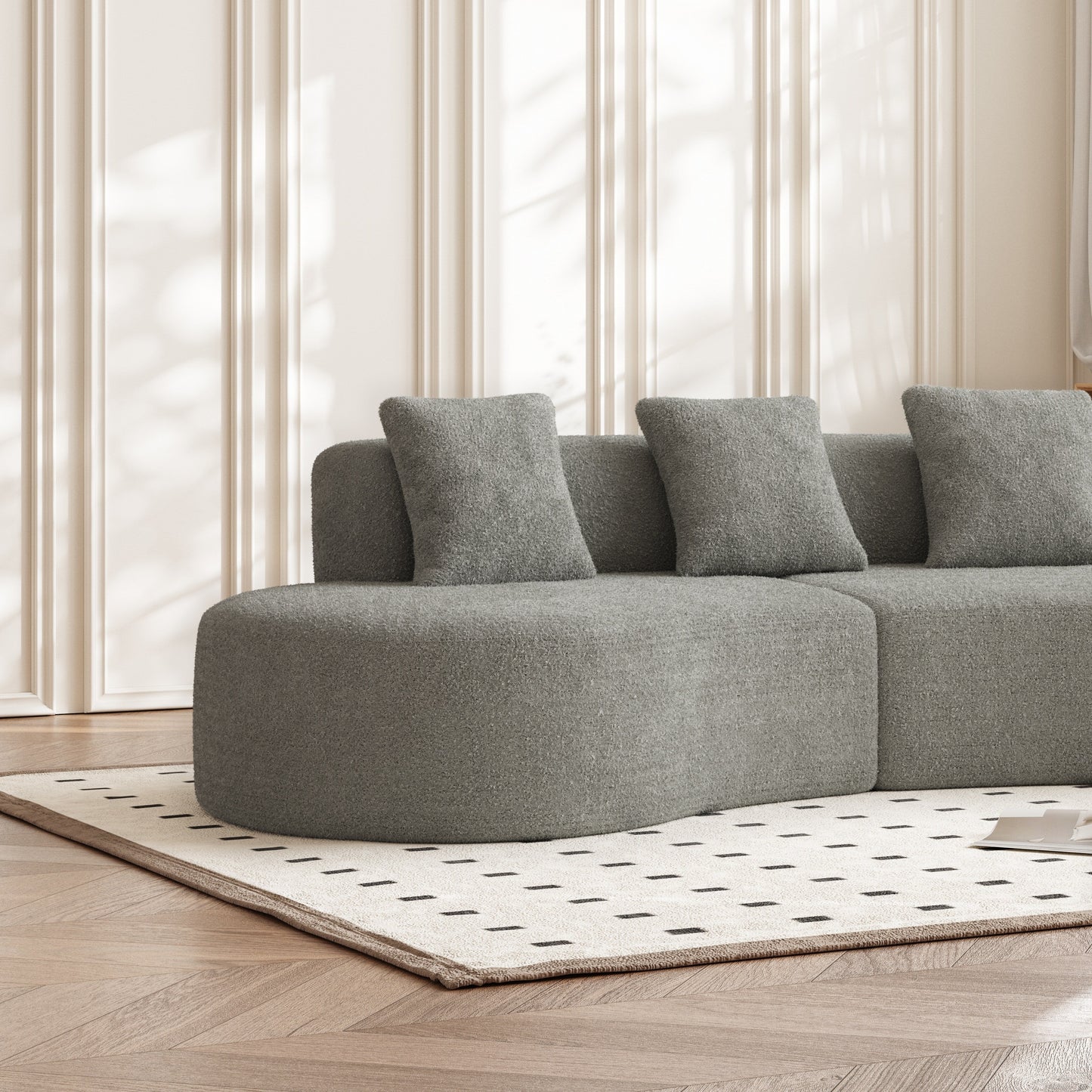 Modern Velvet 5-Seater Sofa for Living Room and Bedroom,Offices and Apartments