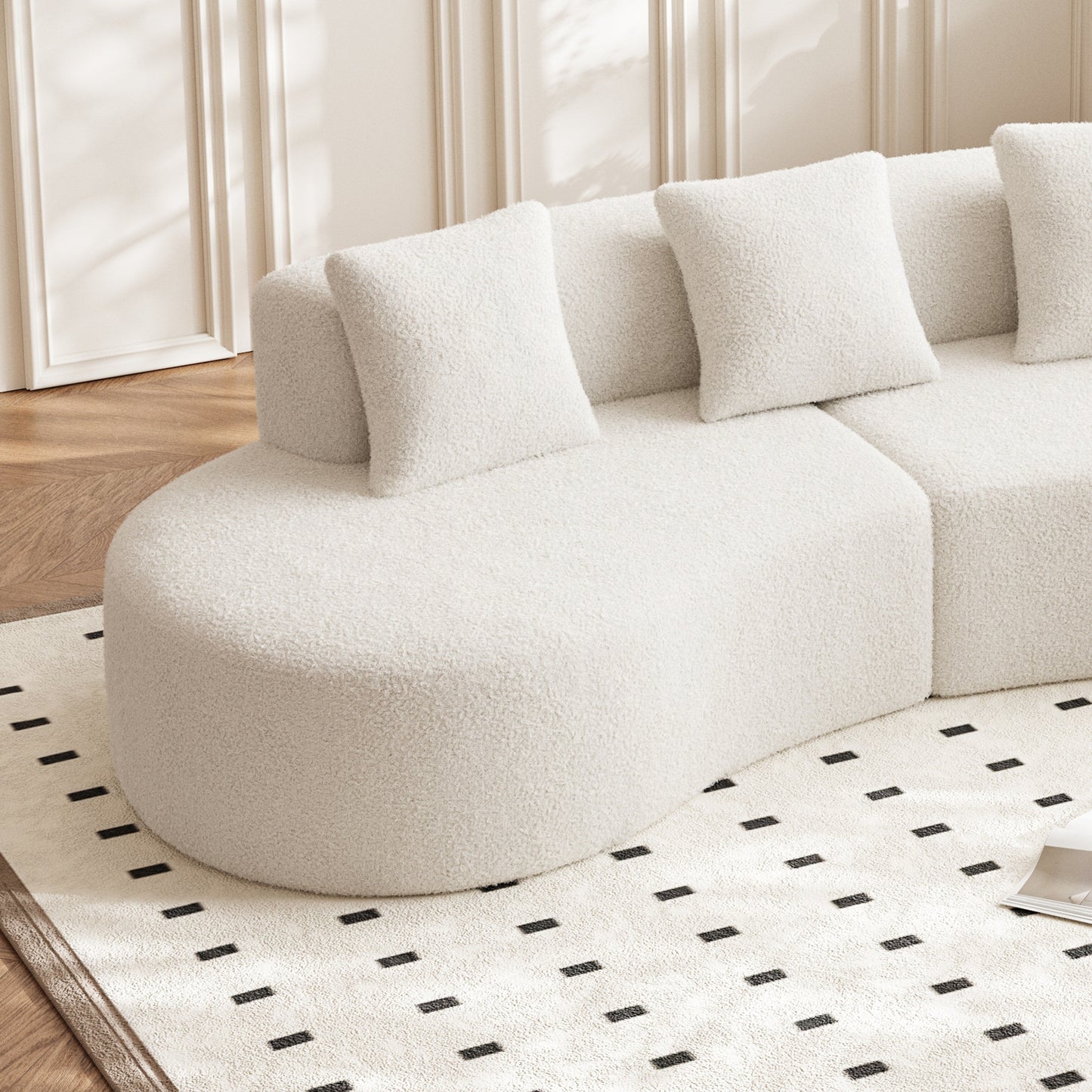 Modern Velvet 5-Seater Sofa for Living Room and Bedroom,Offices and Apartments