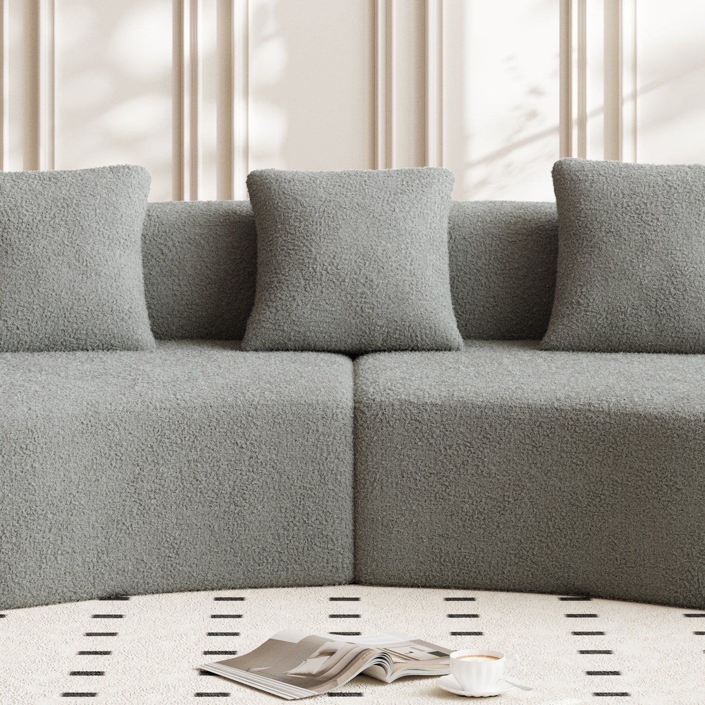 Modern Velvet 5-Seater Sofa for Living Room and Bedroom,Offices and Apartments