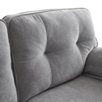 Modern Velvet L-Shaped Sectional Sofa with Metal Legs and Wide Backrest for Living Room Bedroom