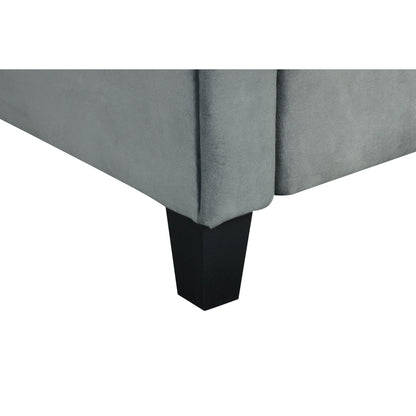 Modern Velvet Loveseat with Angled Backrest and Solid Wood Frame for Living Room Small Spaces