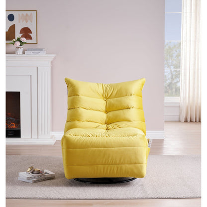Modern Velvet Recliner Armless Lazy Sofa with Side Pocket and Manual Recline Function for Small Spaces
