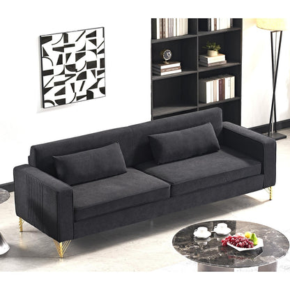 Modern Velvet Upholstered Living Room Sofa