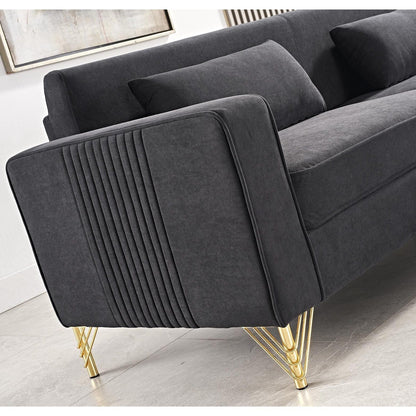 Modern Velvet Upholstered Living Room Sofa