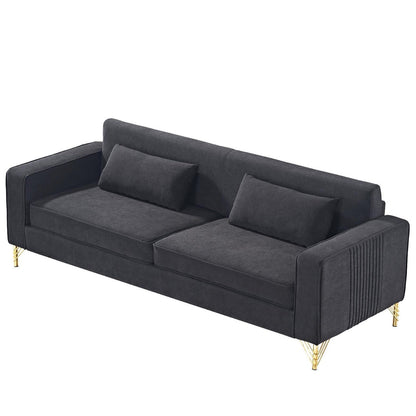 Modern Velvet Upholstered Living Room Sofa