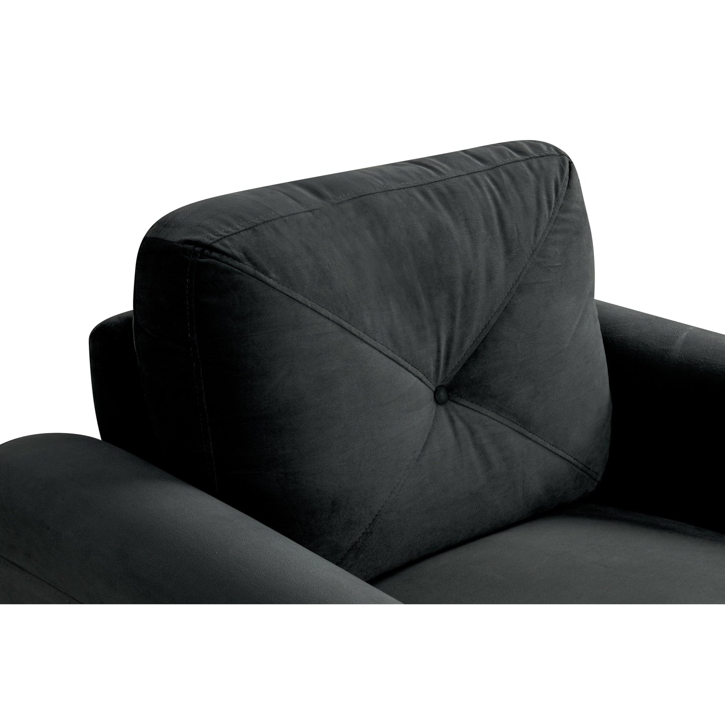 Modern Velvet Upholstered Sofa with Angled Backrest and Solid Wood Frame for Living Room Office Small Spaces