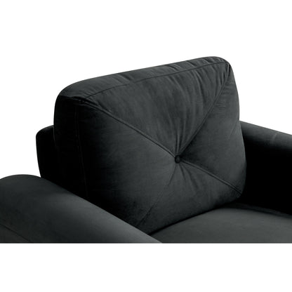 Modern Velvet Upholstered Sofa with Angled Backrest and Solid Wood Frame for Living Room Office Small Spaces