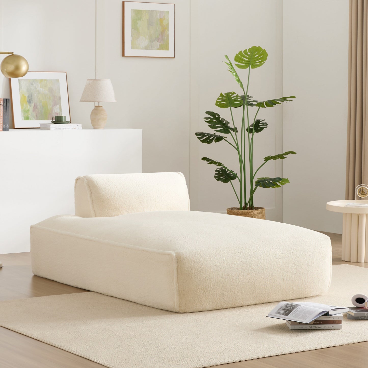 Modular 72-Inch Fully Compressed Sofa Bed with Frameless Design for Living Room, No Assembly Required