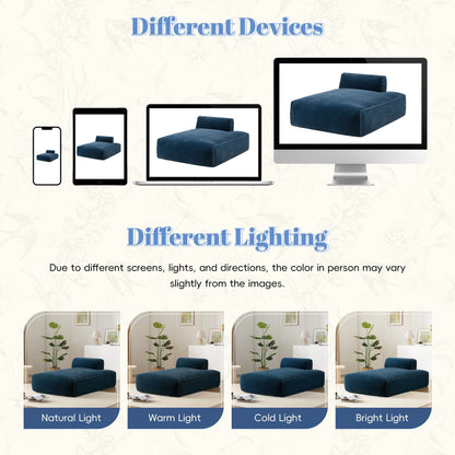 Modular 72-Inch Fully Compressed Sofa Bed with Frameless Design for Living Room, No Assembly Required