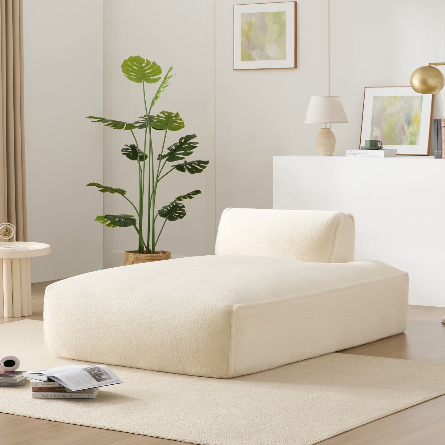 Modular 72-Inch Fully Compressed Sofa Bed with Frameless Design for Living Room, No Assembly Required
