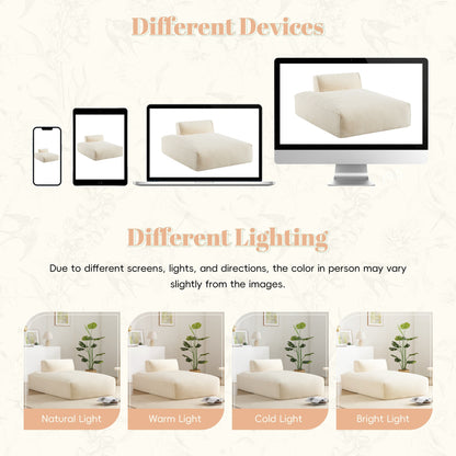 Modular 72-Inch Fully Compressed Sofa Bed with Frameless Design for Living Room, No Assembly Required
