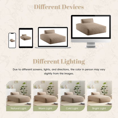 Modular 72-Inch Fully Compressed Sofa Bed with Frameless Design for Living Room, No Assembly Required