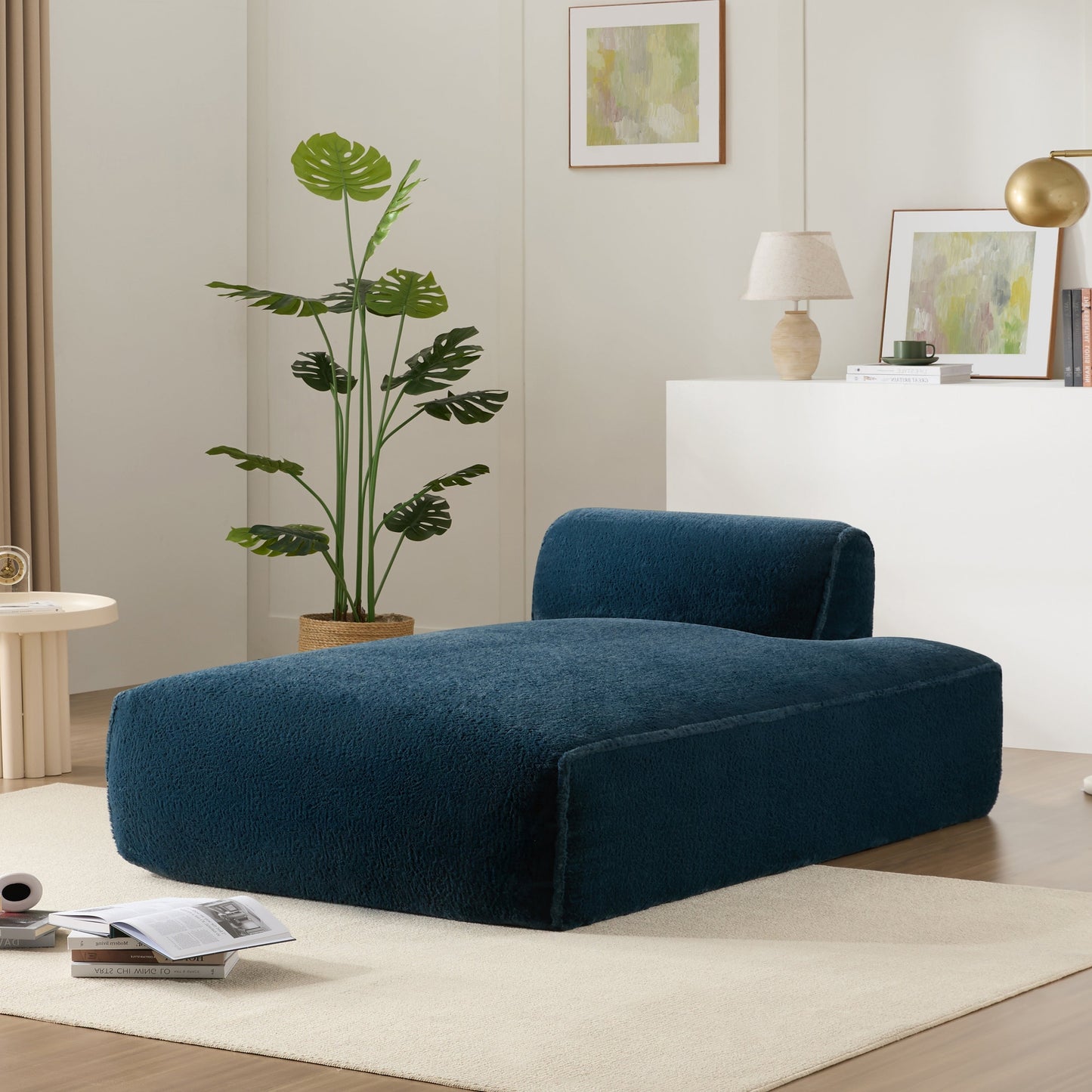 Modular 72-Inch Fully Compressed Sofa Bed with Frameless Design for Living Room, No Assembly Required