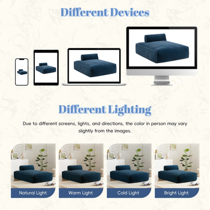 Modular 72-Inch Fully Compressed Sofa Bed with Frameless Design for Living Room, No Assembly Required