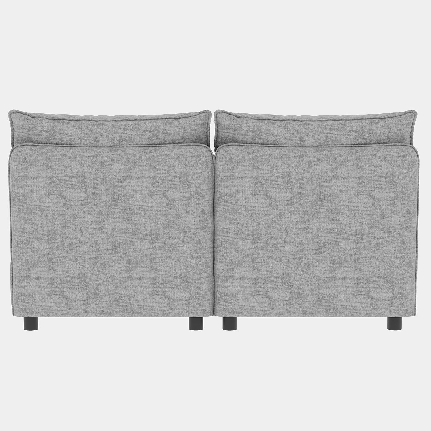 Modular Armless Fabric Sofa Seat Convertible Sectional Piece with Hidden Storage for Living Room