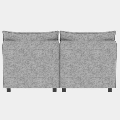 Modular Armless Fabric Sofa Seat Convertible Sectional Piece with Hidden Storage for Living Room
