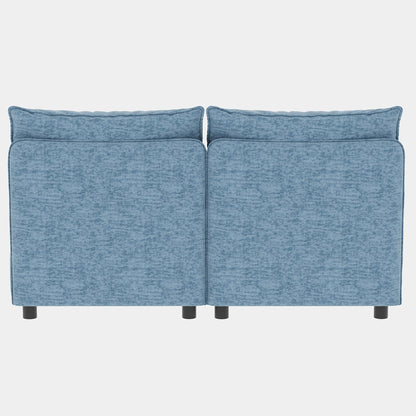 Modular Armless Fabric Sofa Seat Convertible Sectional Piece with Hidden Storage for Living Room