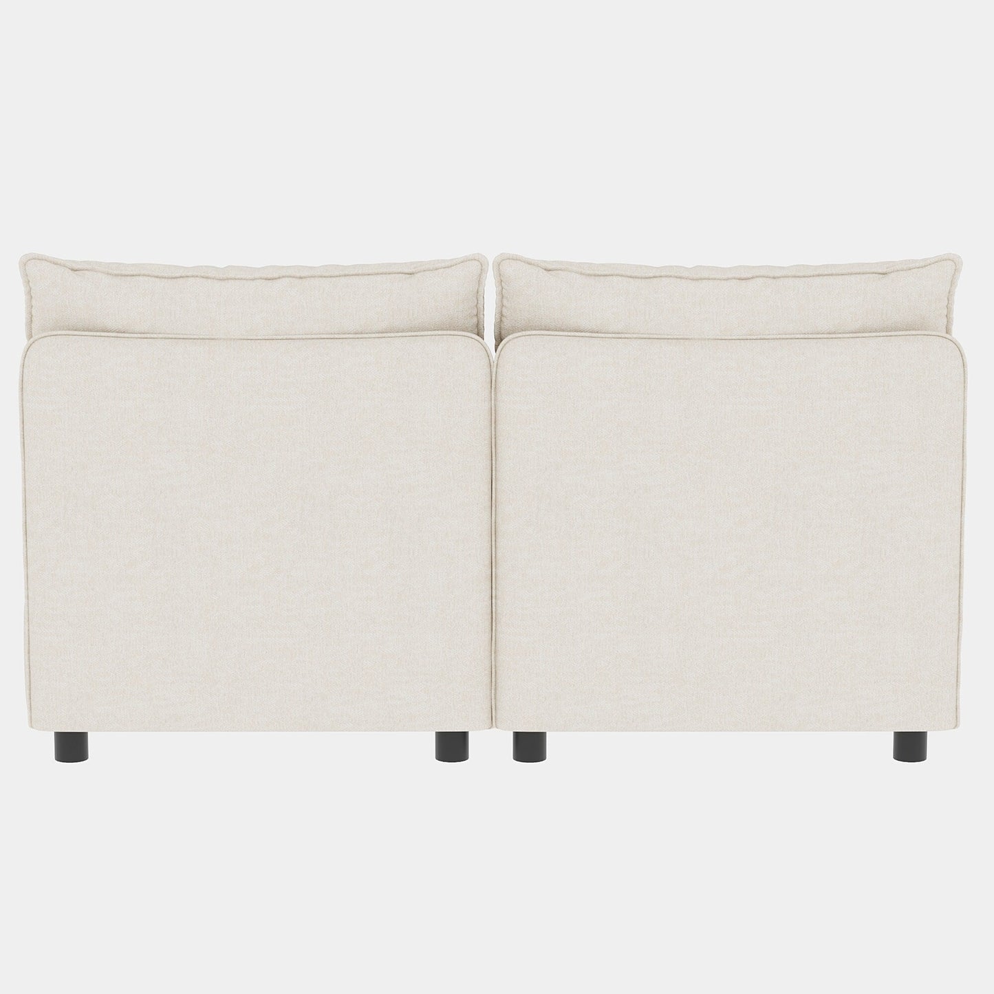 Modular Armless Fabric Sofa Seat Convertible Sectional Piece with Hidden Storage for Living Room