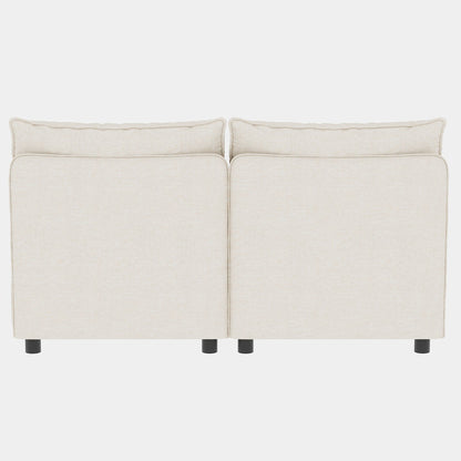 Modular Armless Fabric Sofa Seat Convertible Sectional Piece with Hidden Storage for Living Room