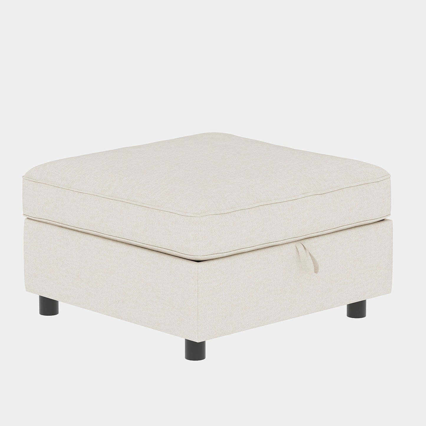 Modular Armless Fabric Sofa Seat Convertible Sectional Piece with Hidden Storage for Living Room