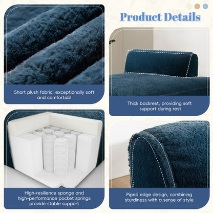 Modular Sofa,Fully Compressed,Spacious Foam-Filled Sofa Bed For Living Room,Elderly/Baby - Friendly Design