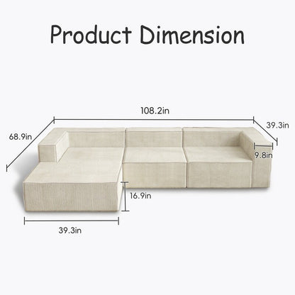 Module Corduroy Luxury Compression Sofas