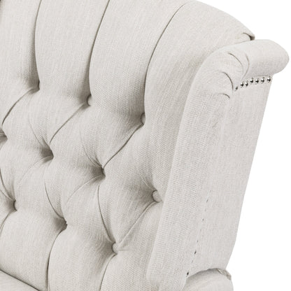 Mohaven Contemporary Tufted Wingback Swivel Recliner by Christopher Knight Home