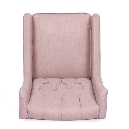 Mohaven Contemporary Tufted Wingback Swivel Recliner by Christopher Knight Home