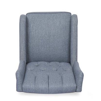 Mohaven Contemporary Tufted Wingback Swivel Recliner by Christopher Knight Home