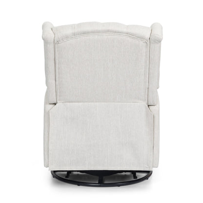 Mohaven Contemporary Tufted Wingback Swivel Recliner by Christopher Knight Home