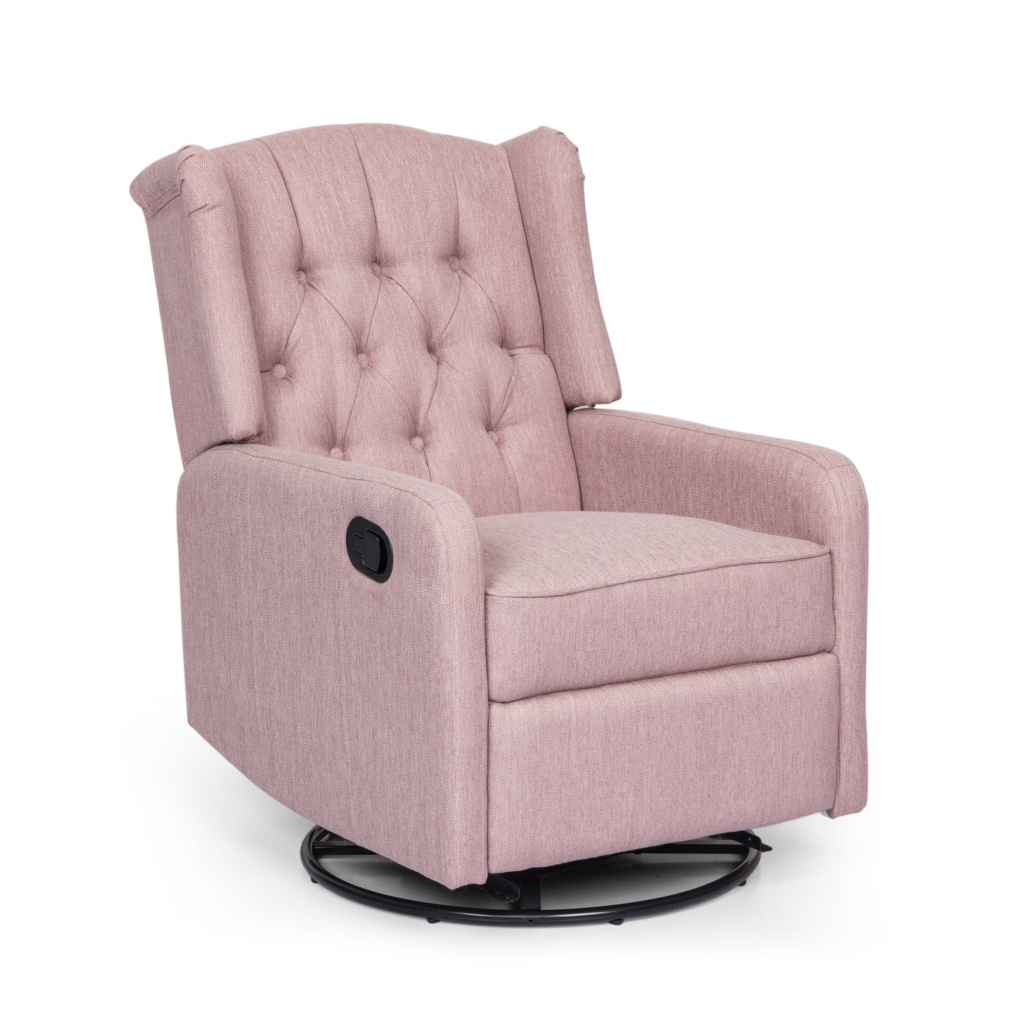 Mohaven Contemporary Tufted Wingback Swivel Recliner by Christopher Knight Home