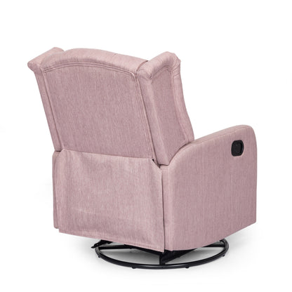 Mohaven Contemporary Tufted Wingback Swivel Recliner by Christopher Knight Home