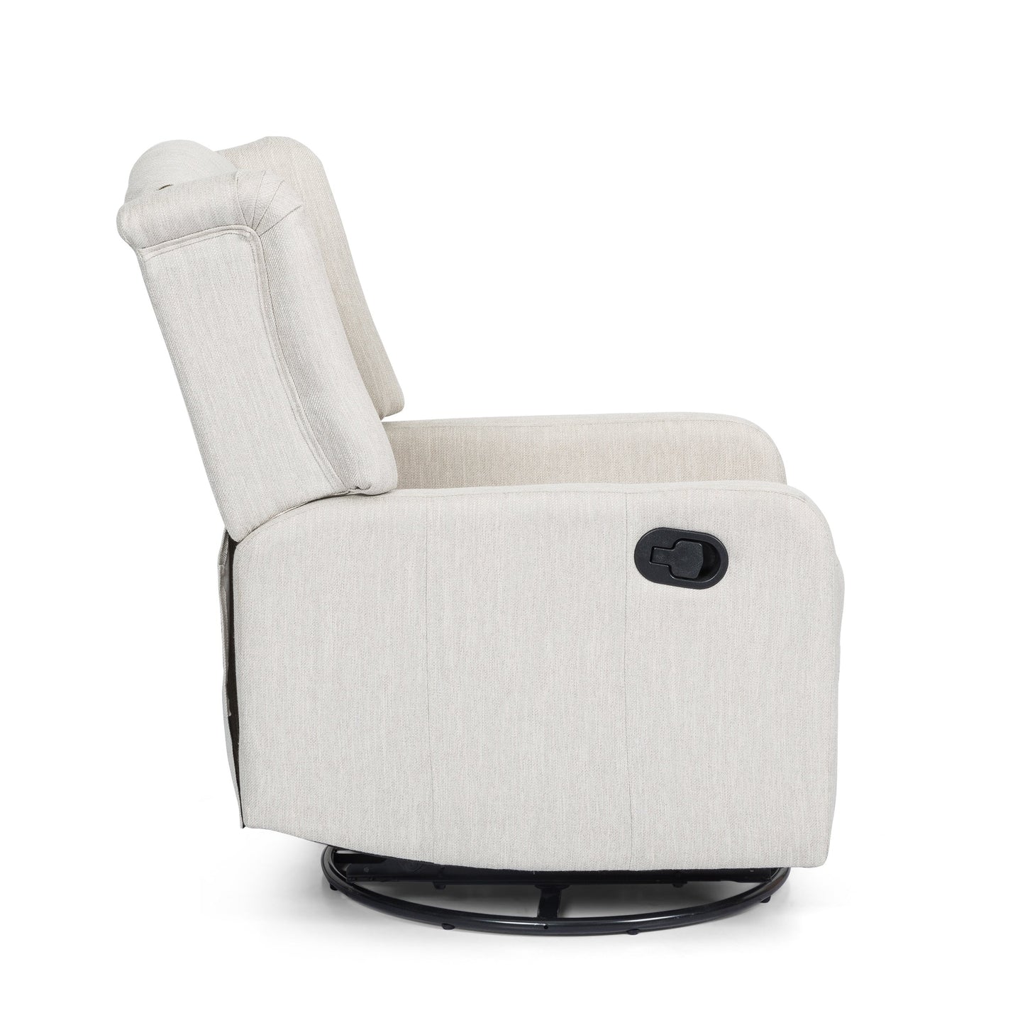 Mohaven Contemporary Tufted Wingback Swivel Recliner by Christopher Knight Home