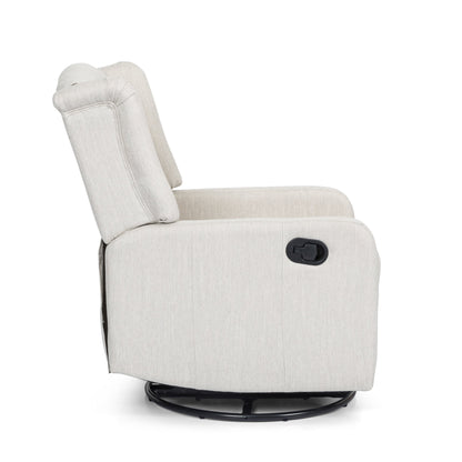 Mohaven Contemporary Tufted Wingback Swivel Recliner by Christopher Knight Home