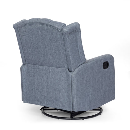 Mohaven Contemporary Tufted Wingback Swivel Recliner by Christopher Knight Home