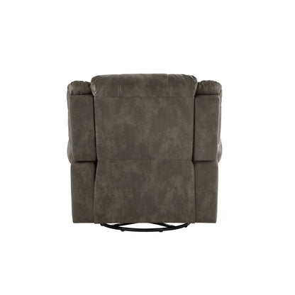 Monroe Polished Microfiber Nailhead Swivel Glider Recliner by iNSPIRE Q Classic