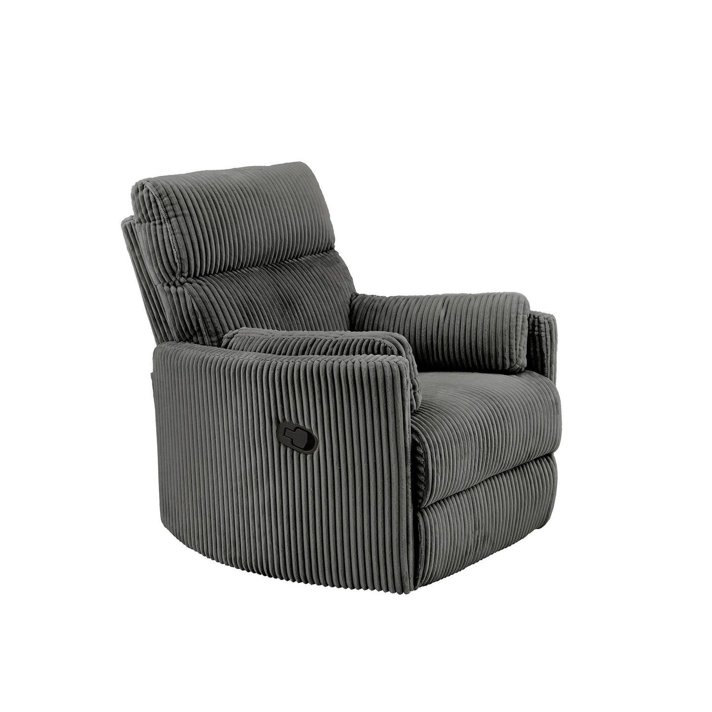 Montclair Plush Corduroy Fabric Manual Swivel Glider Recliner by iNSPIRE Q Classic
