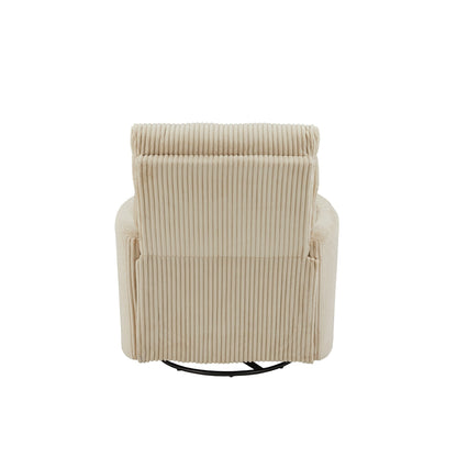Montclair Plush Corduroy Fabric Manual Swivel Glider Recliner by iNSPIRE Q Classic